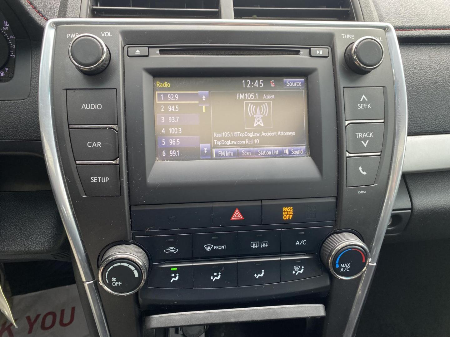 2017 BLACK TOYOTA CAMRY SE (4T1BF1FK7HU) , located at 922 W. Beacon St., Philadelphia, MS, 39350, (601) 650-3675, 32.770447, -89.127151 - Photo#14