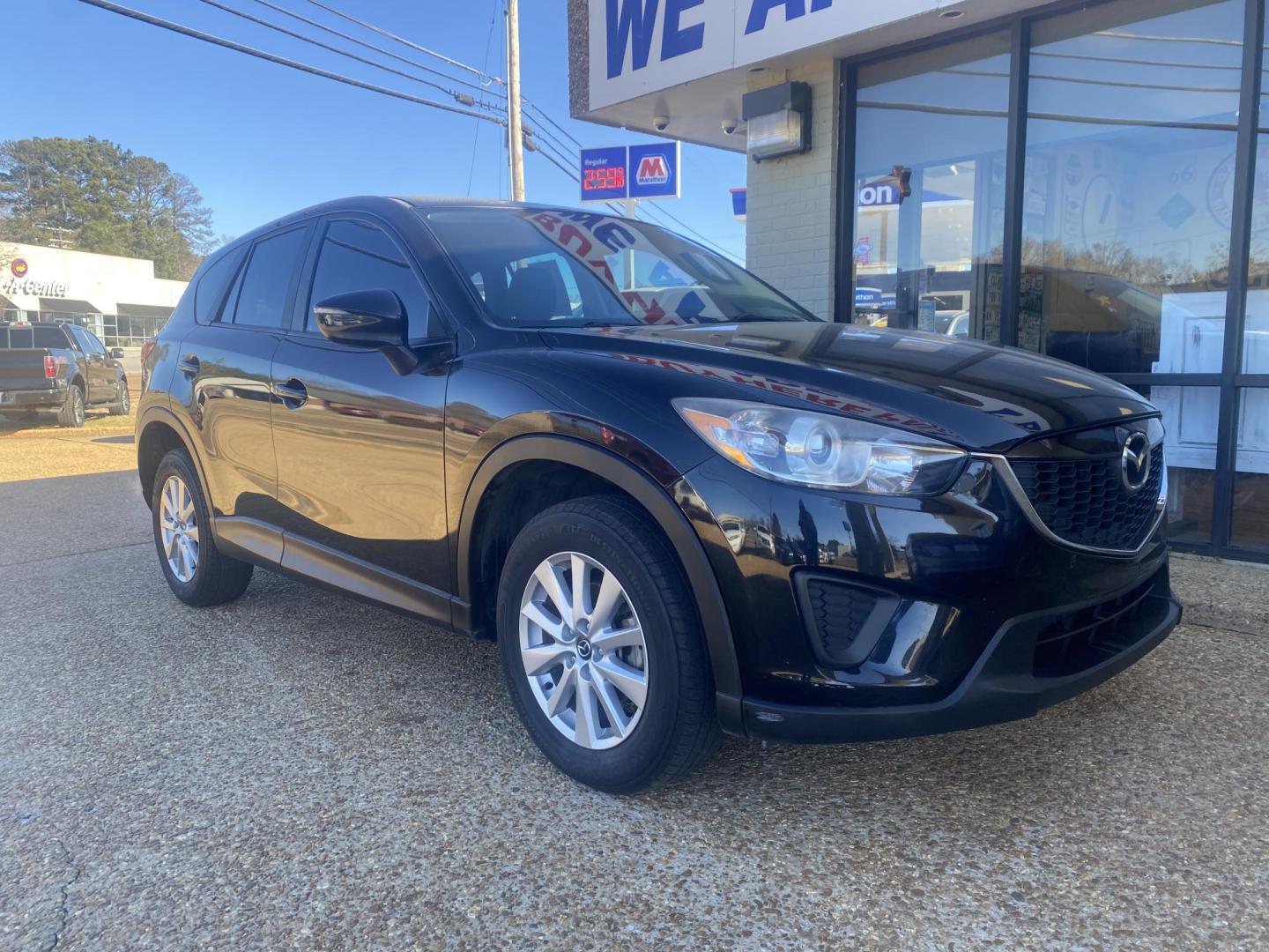 2015 BLACK MAZDA CX-5 SPORT (JM3KE2BE1F0) , located at 922 W. Beacon St., Philadelphia, MS, 39350, (601) 650-3675, 32.770447, -89.127151 - Photo#0