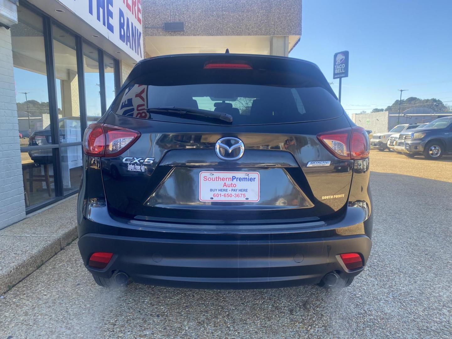 2015 BLACK MAZDA CX-5 SPORT (JM3KE2BE1F0) , located at 922 W. Beacon St., Philadelphia, MS, 39350, (601) 650-3675, 32.770447, -89.127151 - Photo#4