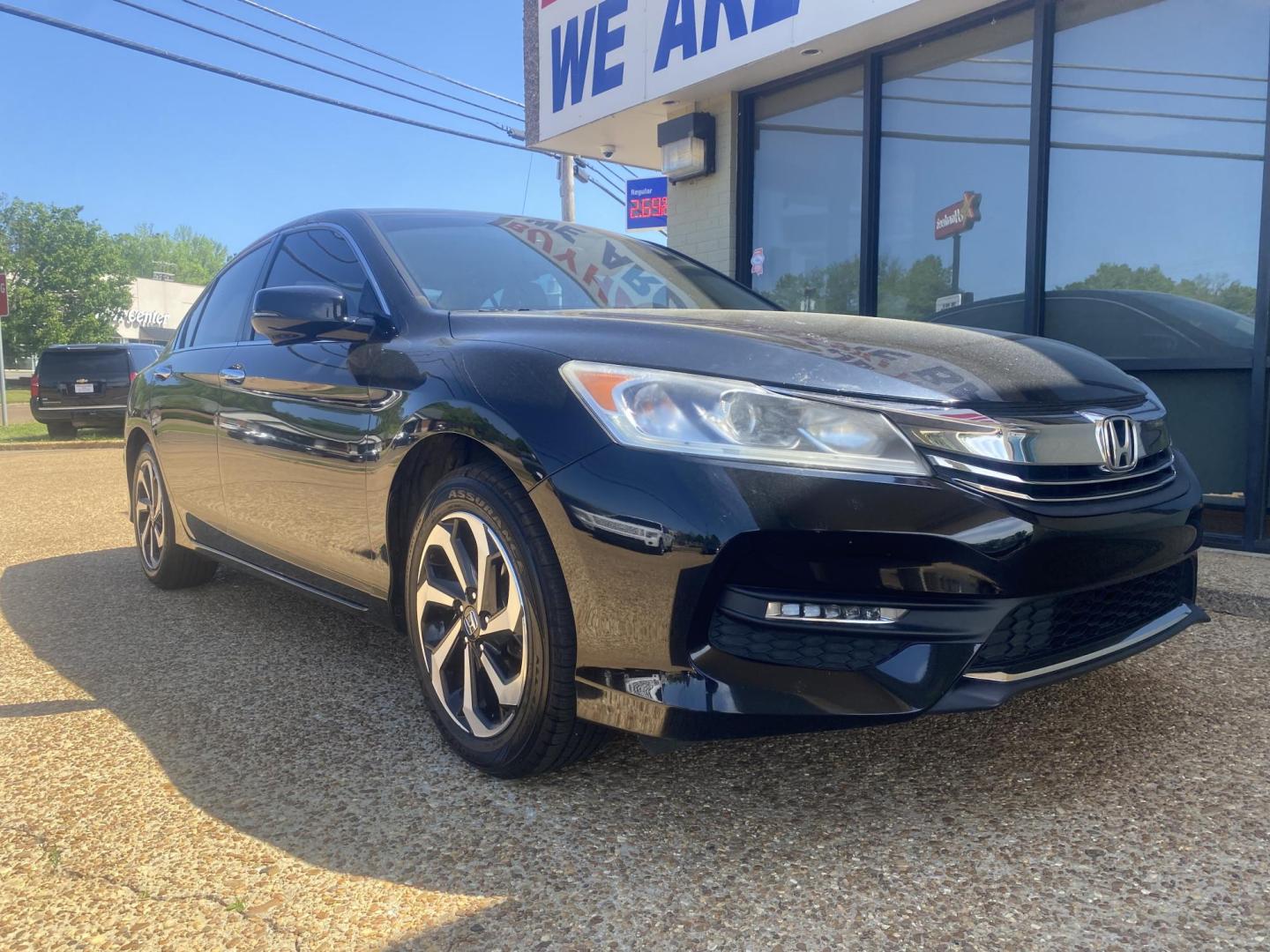 2017 BLACK HONDA ACCORD EX (1HGCR2F71HA) , located at 922 W. Beacon St., Philadelphia, MS, 39350, (601) 650-3675, 32.770447, -89.127151 - Photo#0