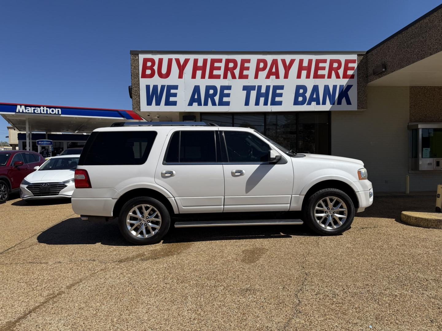 2015 WHITE FORD EXPEDITION LIMITED (1FMJU1KT6FE) , located at 922 W. Beacon St., Philadelphia, MS, 39350, (601) 650-3675, 32.770447, -89.127151 - Photo#6