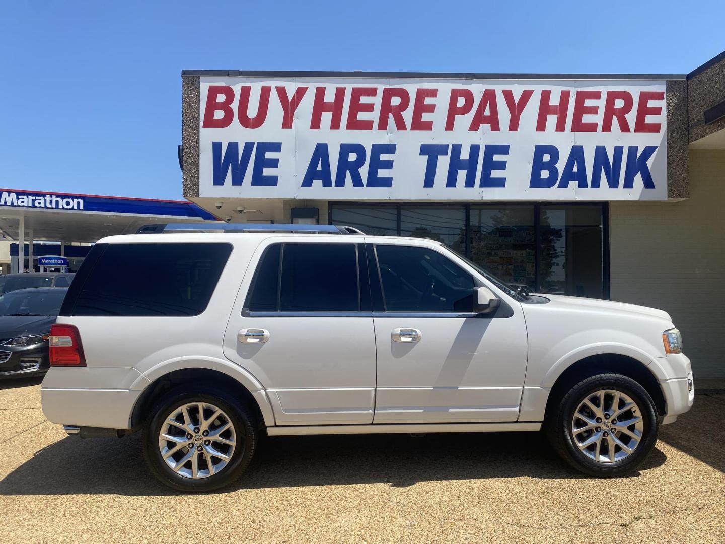 2015 WHITE FORD EXPEDITION LIMITED (1FMJU1KT6FE) , located at 922 W. Beacon St., Philadelphia, MS, 39350, (601) 650-3675, 32.770447, -89.127151 - Photo#6