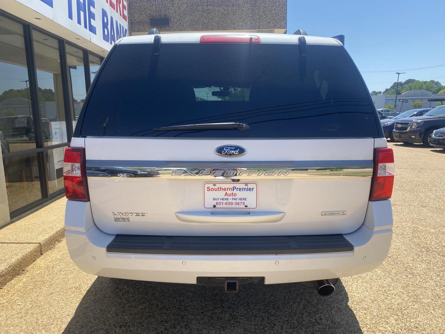 2015 WHITE FORD EXPEDITION LIMITED (1FMJU1KT6FE) , located at 922 W. Beacon St., Philadelphia, MS, 39350, (601) 650-3675, 32.770447, -89.127151 - Photo#4
