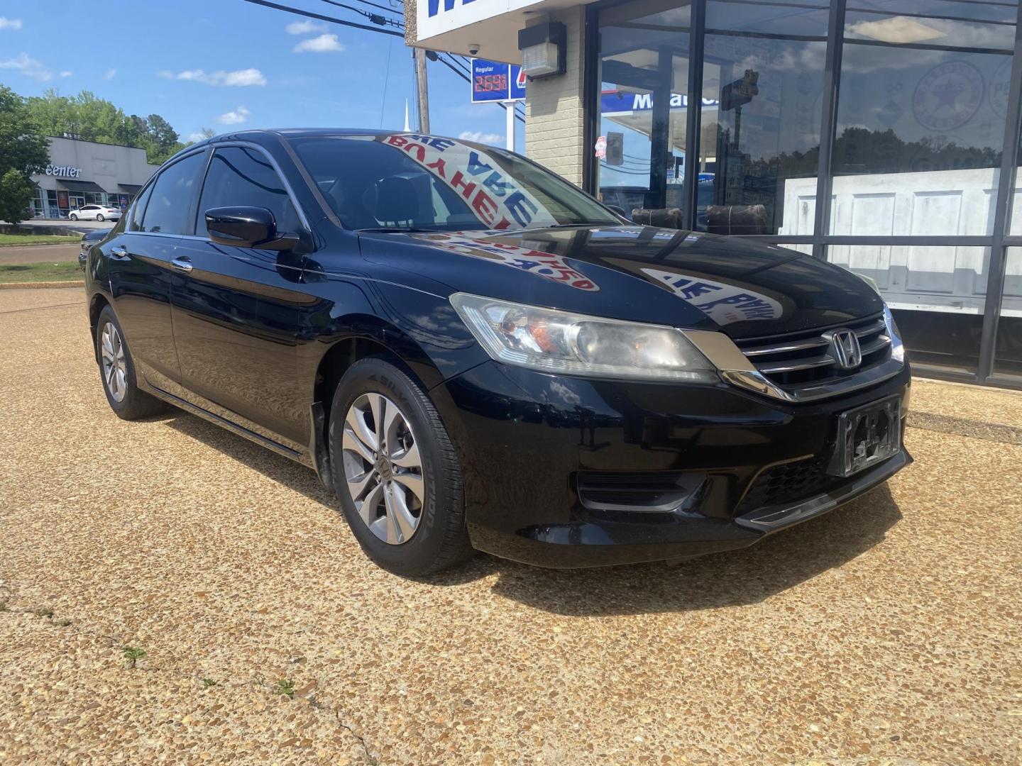 2015 BLACK HONDA ACCORD LX (1HGCR2F37FA) , located at 922 W. Beacon St., Philadelphia, MS, 39350, (601) 650-3675, 32.770447, -89.127151 - Photo#0