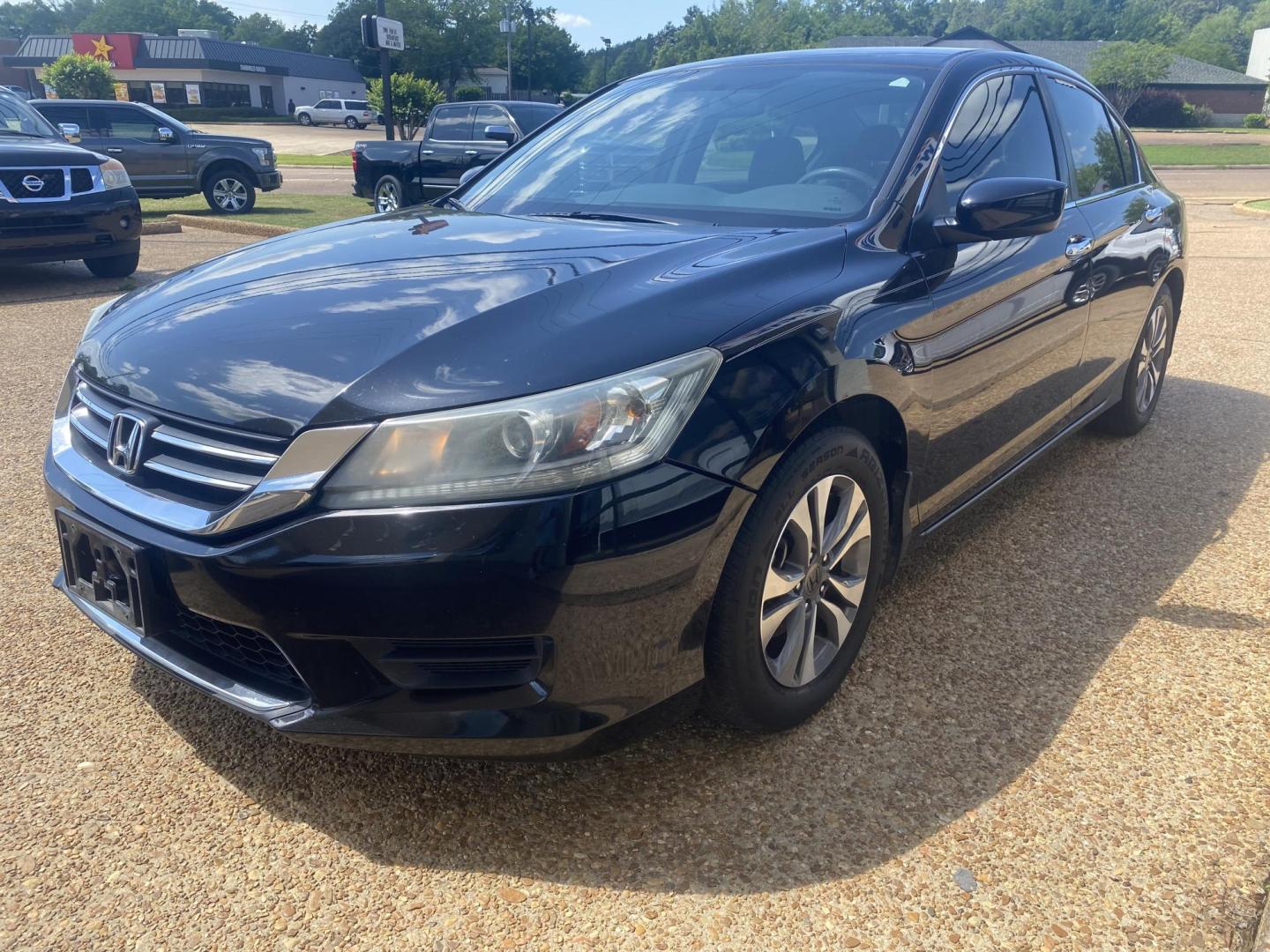 2015 BLACK HONDA ACCORD LX (1HGCR2F37FA) , located at 922 W. Beacon St., Philadelphia, MS, 39350, (601) 650-3675, 32.770447, -89.127151 - Photo#2