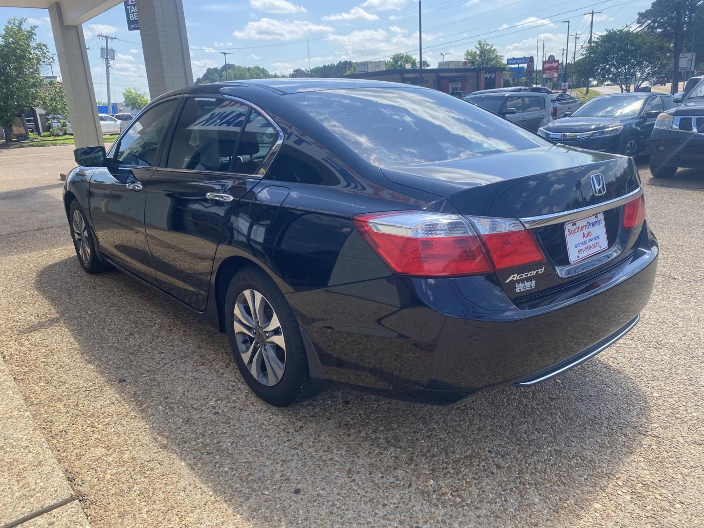 2015 BLACK HONDA ACCORD LX (1HGCR2F37FA) , located at 922 W. Beacon St., Philadelphia, MS, 39350, (601) 650-3675, 32.770447, -89.127151 - Photo#3