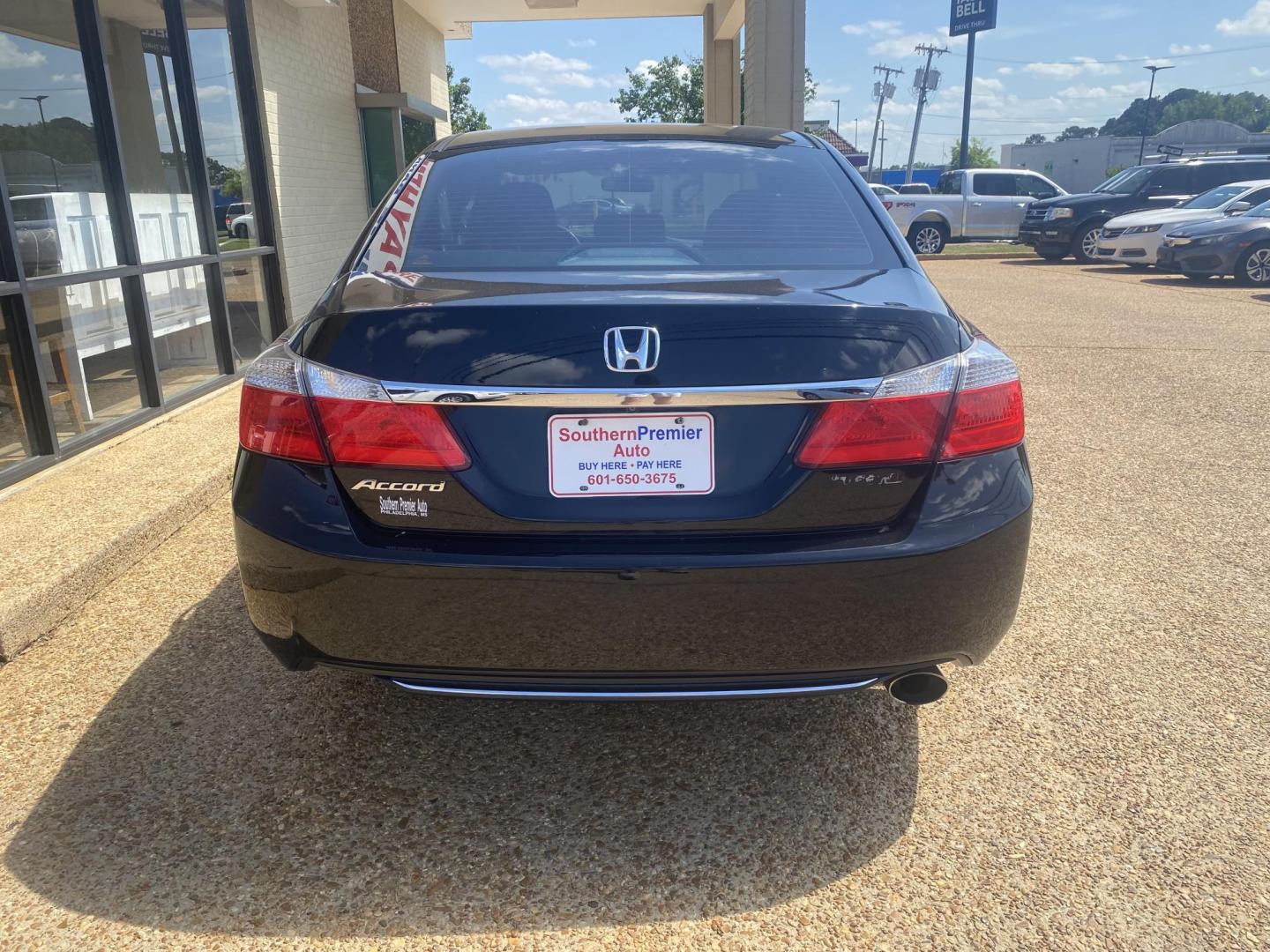 2015 BLACK HONDA ACCORD LX (1HGCR2F37FA) , located at 922 W. Beacon St., Philadelphia, MS, 39350, (601) 650-3675, 32.770447, -89.127151 - Photo#4
