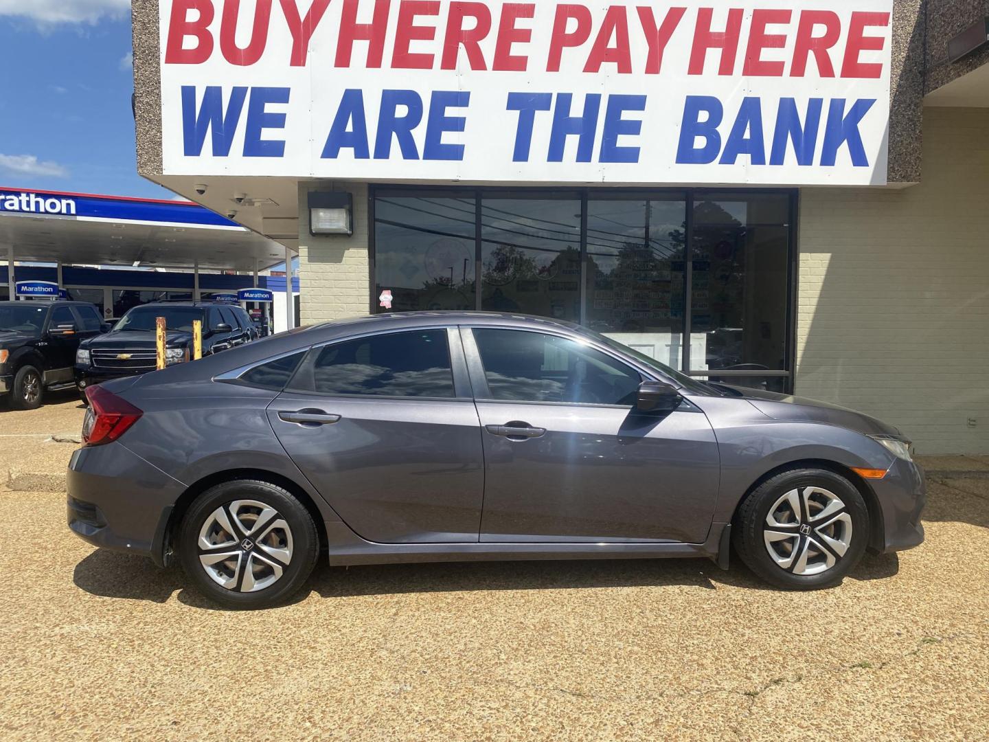 2016 GRAY HONDA CIVIC LX (2HGFC2F50GH) , located at 922 W. Beacon St., Philadelphia, MS, 39350, (601) 650-3675, 32.770447, -89.127151 - Photo#6