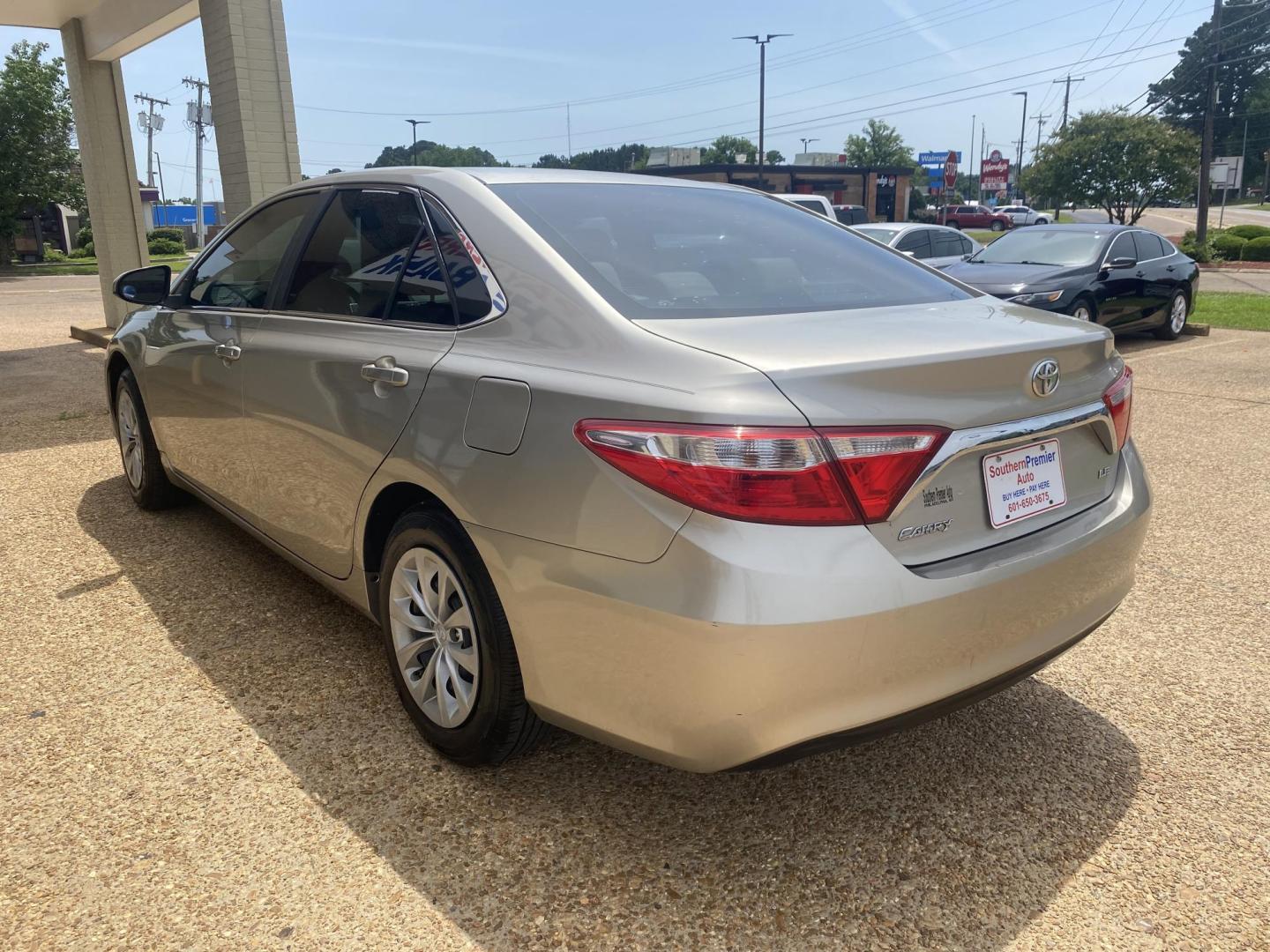2017 TAN TOYOTA CAMRY LE (4T1BF1FK7HU) , located at 922 W. Beacon St., Philadelphia, MS, 39350, (601) 650-3675, 32.770447, -89.127151 - Photo#3