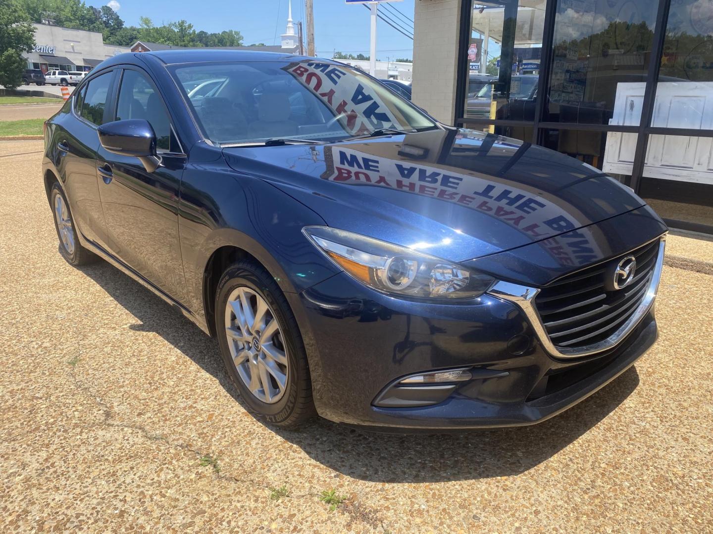 2017 BLUE MAZDA MAZDA3 SPORT (3MZBN1U76HM) , located at 922 W. Beacon St., Philadelphia, MS, 39350, (601) 650-3675, 32.770447, -89.127151 - Photo#0