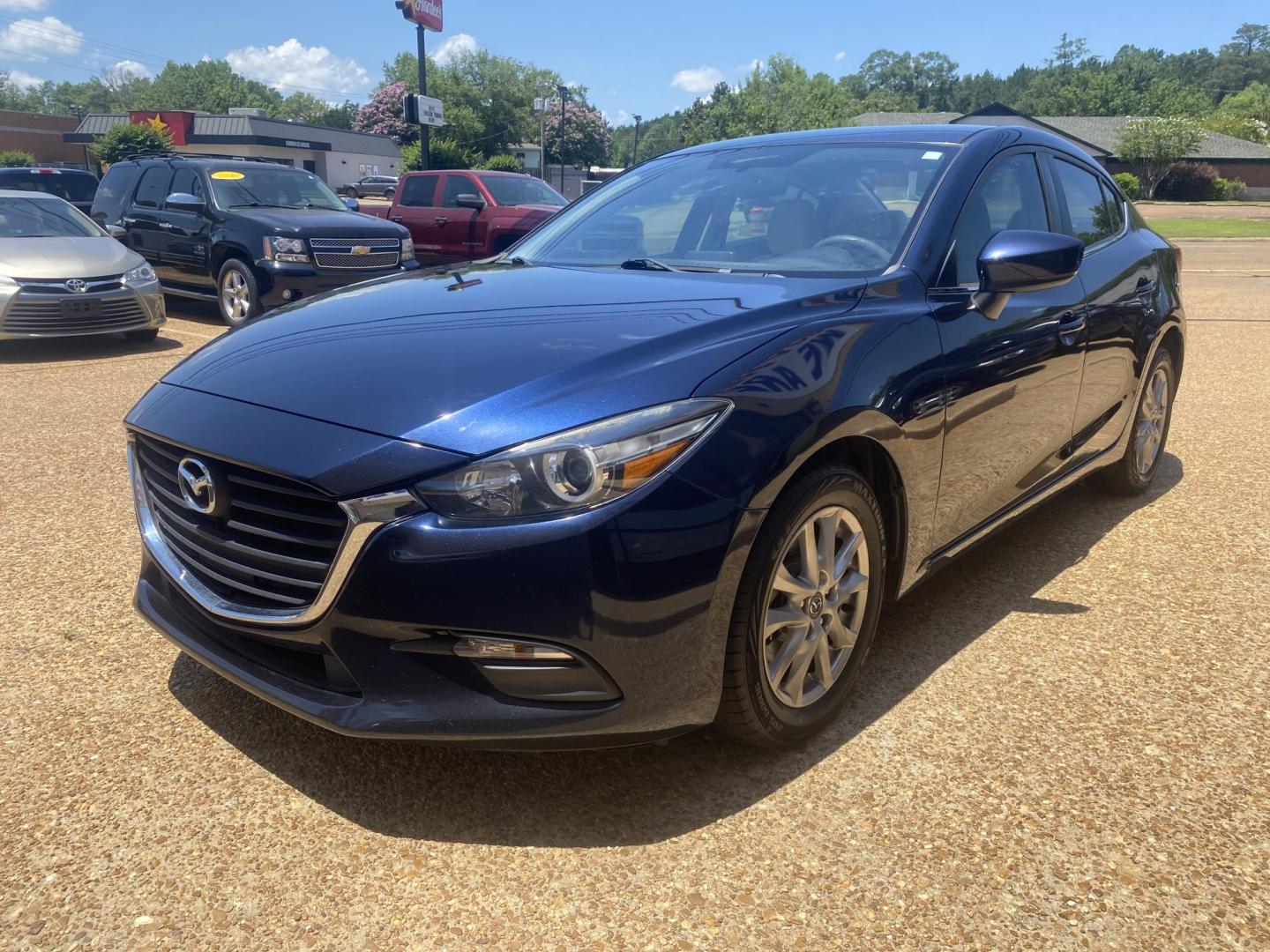 2017 BLUE MAZDA MAZDA3 SPORT (3MZBN1U76HM) , located at 922 W. Beacon St., Philadelphia, MS, 39350, (601) 650-3675, 32.770447, -89.127151 - Photo#2