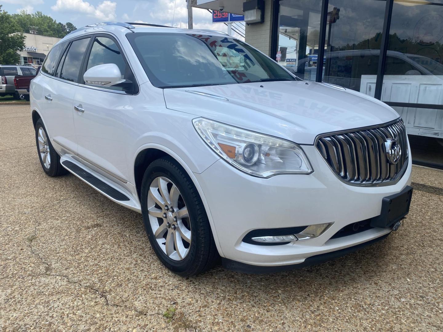 2016 WHITE BUICK ENCLAVE PREMIUM (5GAKVCKDXGJ) , located at 922 W. Beacon St., Philadelphia, MS, 39350, (601) 650-3675, 32.770447, -89.127151 - Photo#0