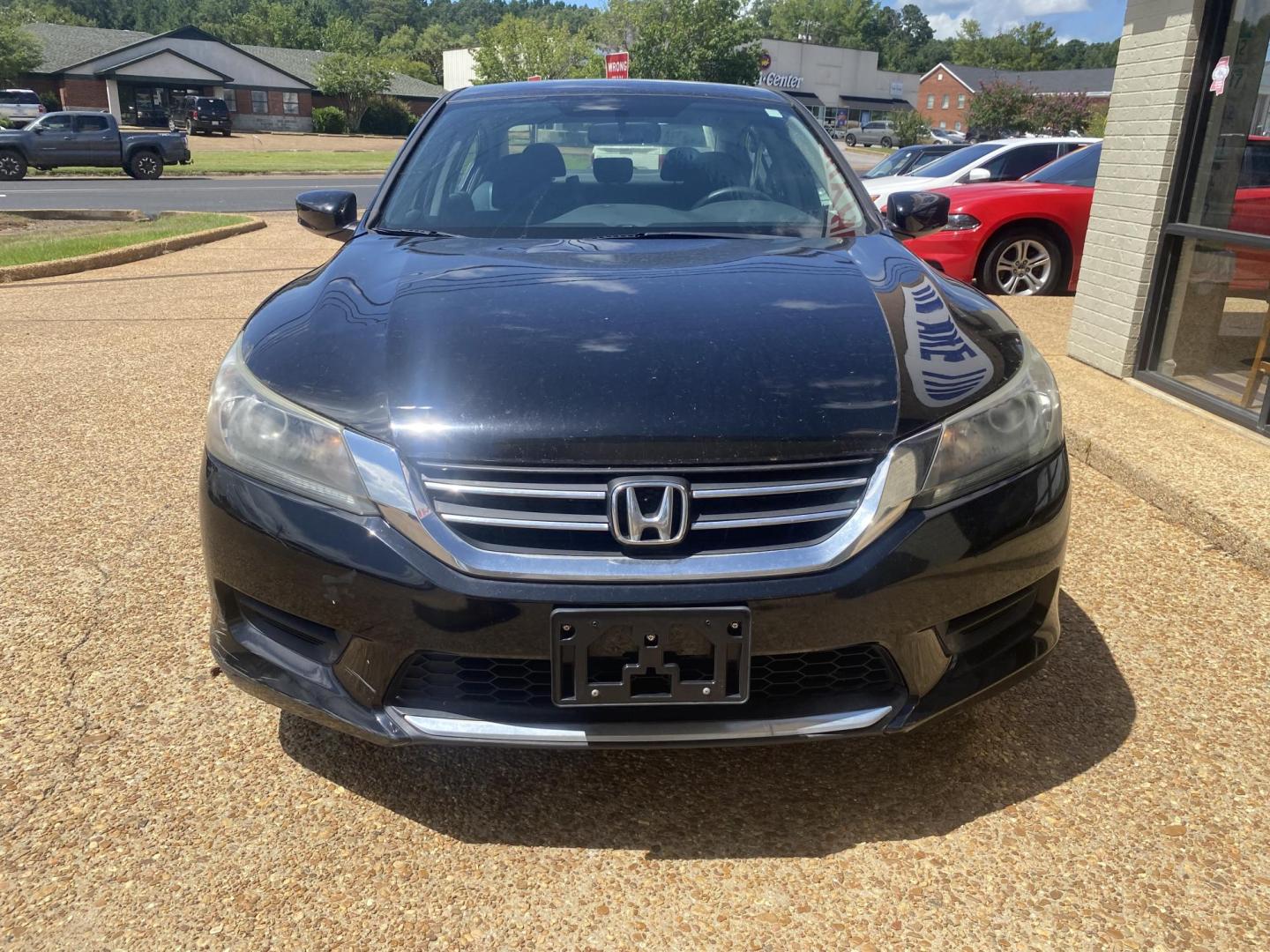 2014 BLACK HONDA ACCORD LX (1HGCR2F32EA) , located at 922 W. Beacon St., Philadelphia, MS, 39350, (601) 650-3675, 32.770447, -89.127151 - Photo#1