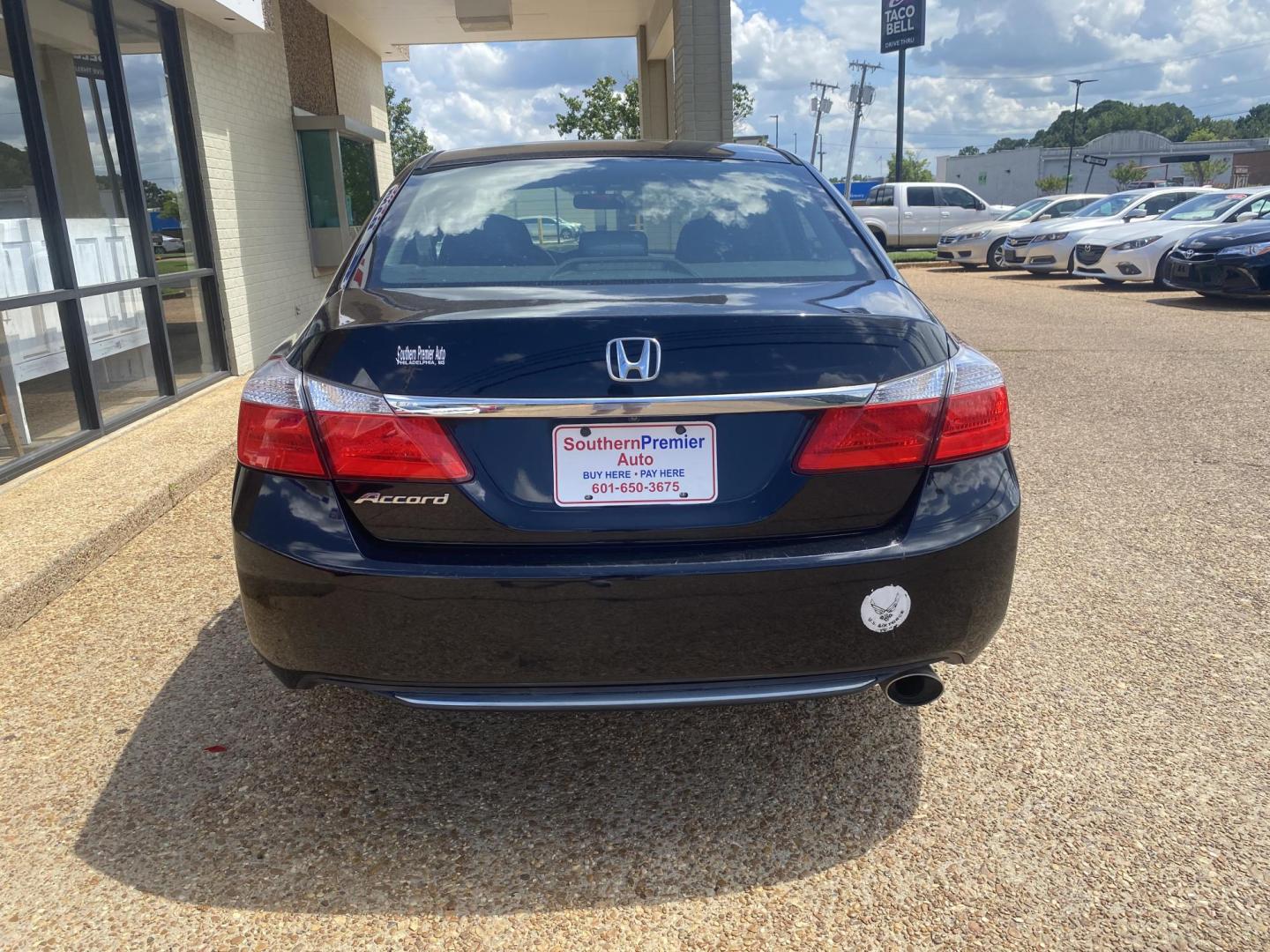 2014 BLACK HONDA ACCORD LX (1HGCR2F32EA) , located at 922 W. Beacon St., Philadelphia, MS, 39350, (601) 650-3675, 32.770447, -89.127151 - Photo#4