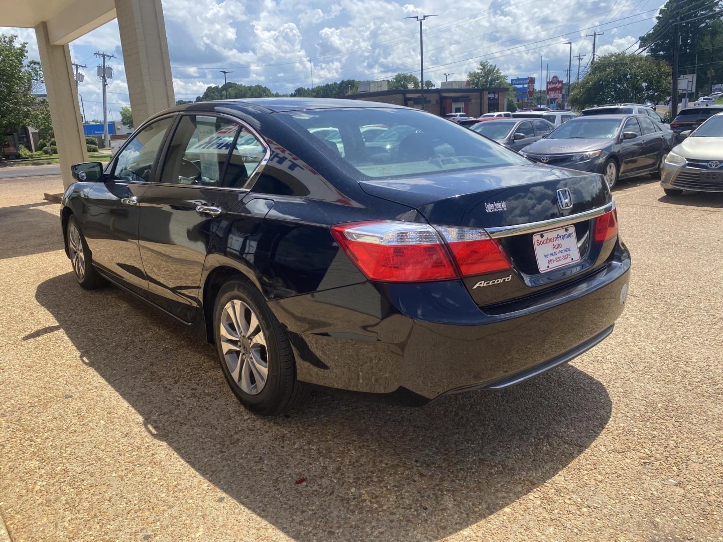 2014 BLACK HONDA ACCORD LX (1HGCR2F32EA) , located at 922 W. Beacon St., Philadelphia, MS, 39350, (601) 650-3675, 32.770447, -89.127151 - Photo#3