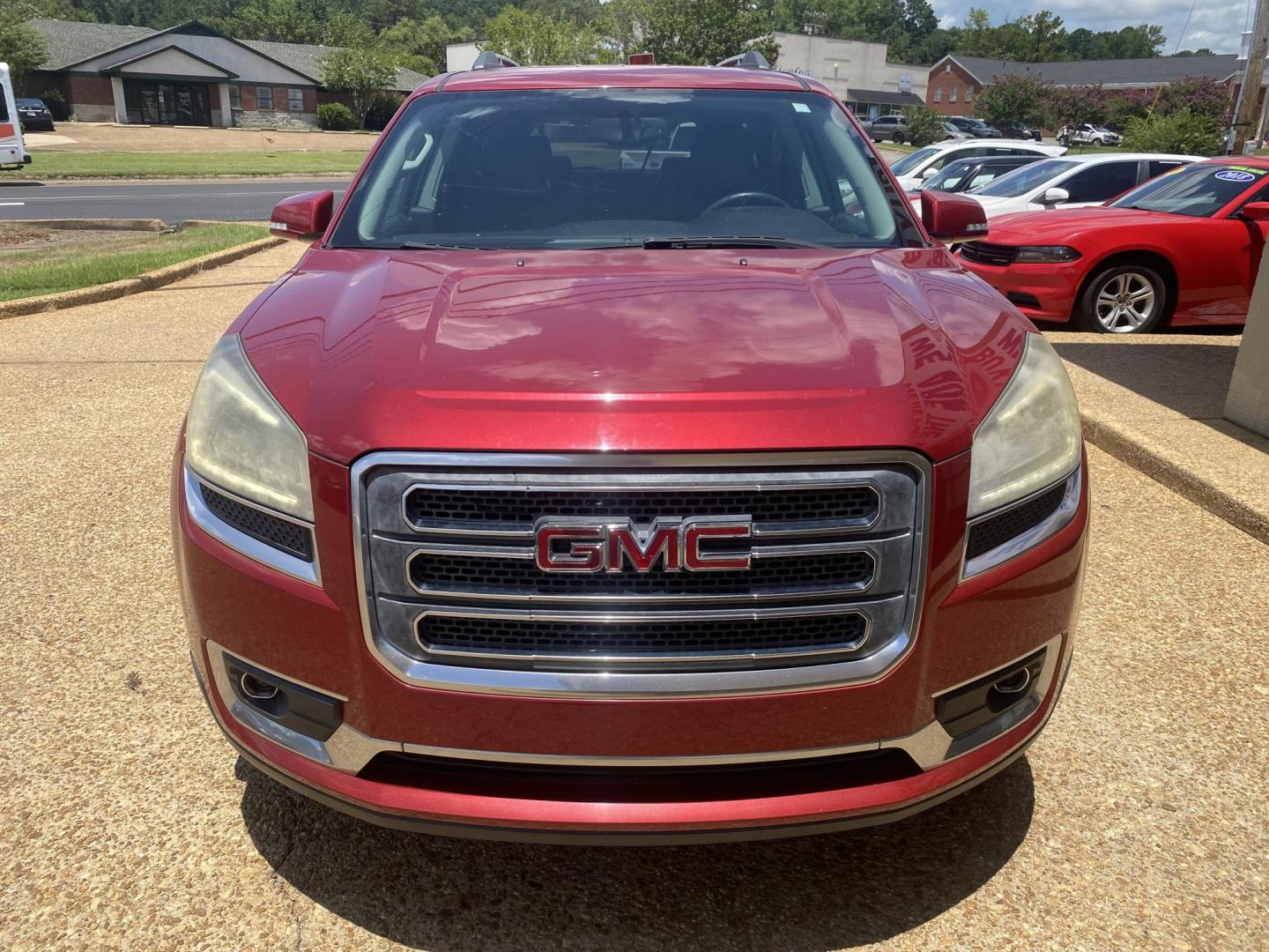 2013 RED GMC ACADIA SLT1 (1GKKRRKD2DJ) , located at 922 W. Beacon St., Philadelphia, MS, 39350, (601) 650-3675, 32.770447, -89.127151 - Photo#1