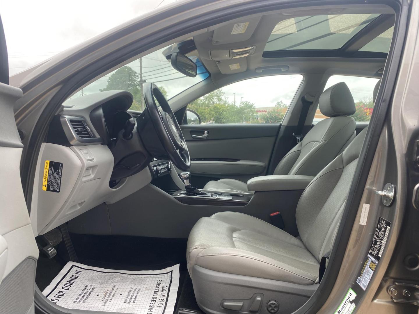 2016 GRAY KIA OPTIMA EX (5XXGU4L37GG) , located at 922 W. Beacon St., Philadelphia, MS, 39350, (601) 650-3675, 32.770447, -89.127151 - Photo#9