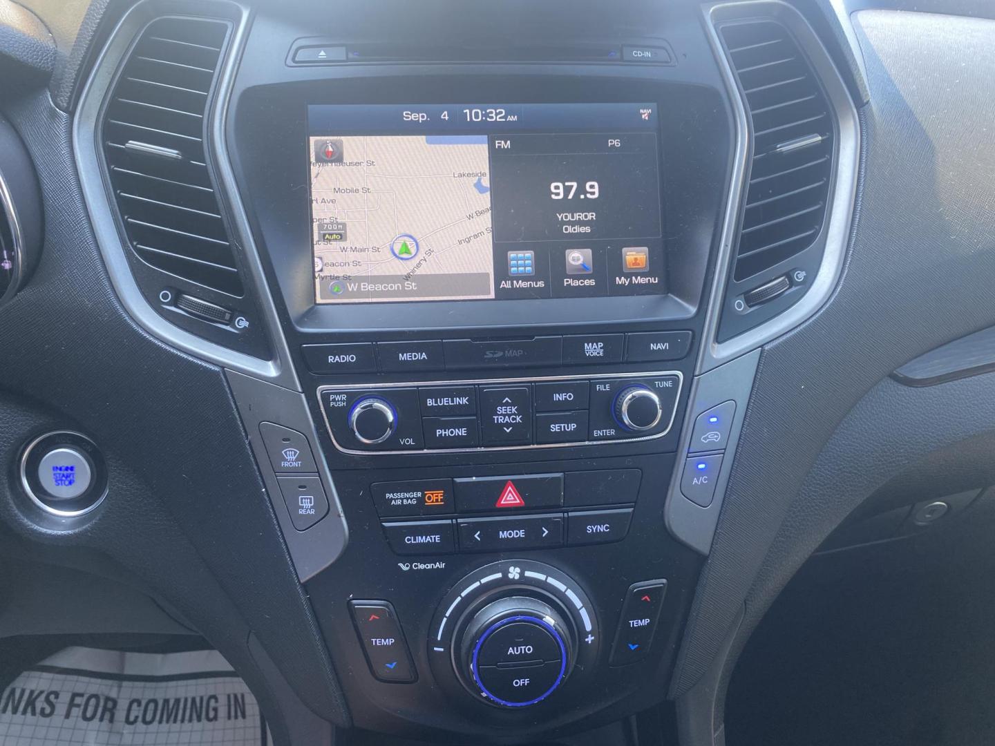 2017 BLUE HYUNDAI SANTA FE SPORT 2.0T (5XYZW4LA9HG) , located at 922 W. Beacon St., Philadelphia, MS, 39350, (601) 650-3675, 32.770447, -89.127151 - Photo#18