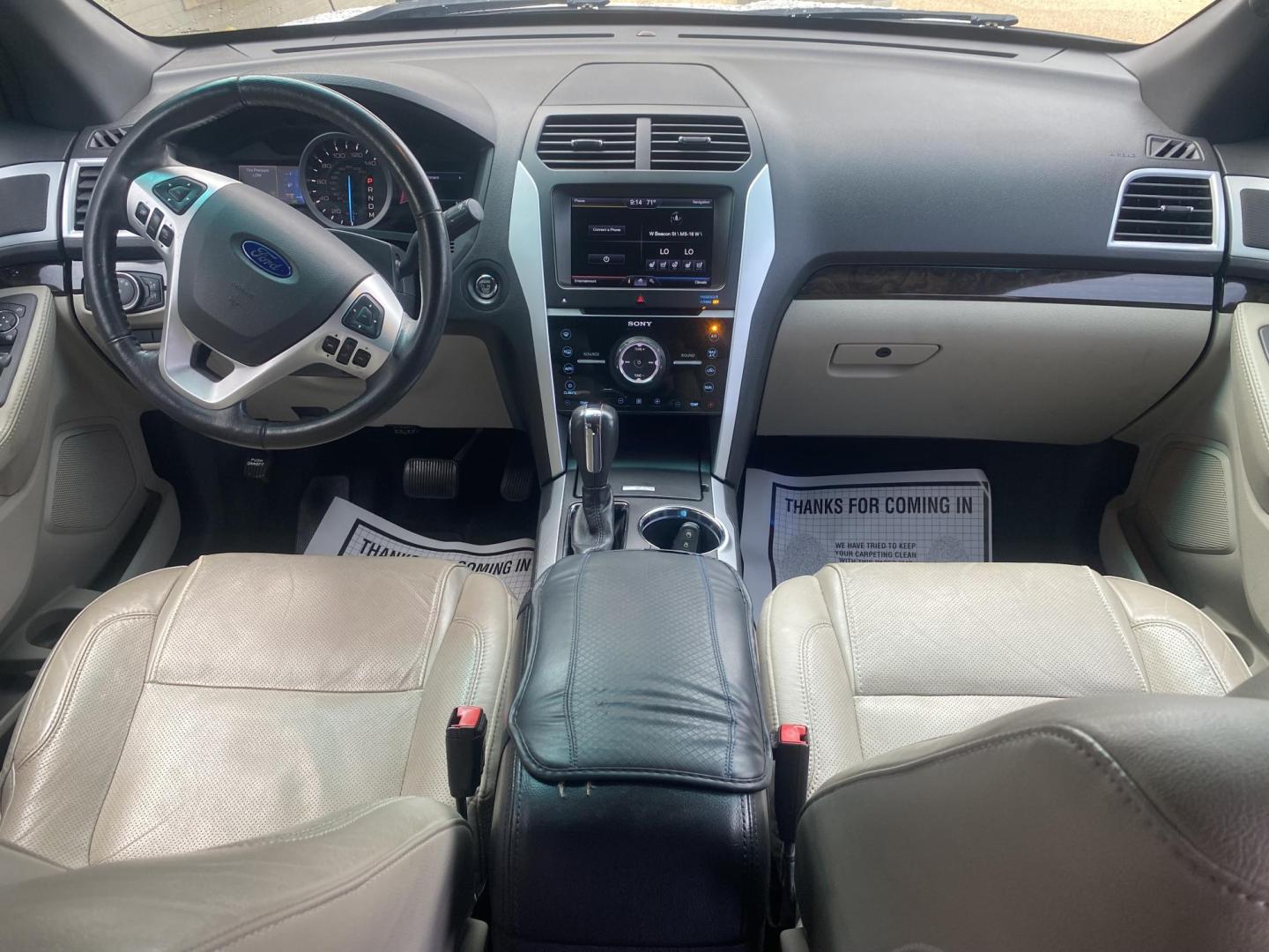 2014 WHITE FORD EXPLORER LIMITED (1FM5K7F83EG) , located at 922 W. Beacon St., Philadelphia, MS, 39350, (601) 650-3675, 32.770447, -89.127151 - Photo#16
