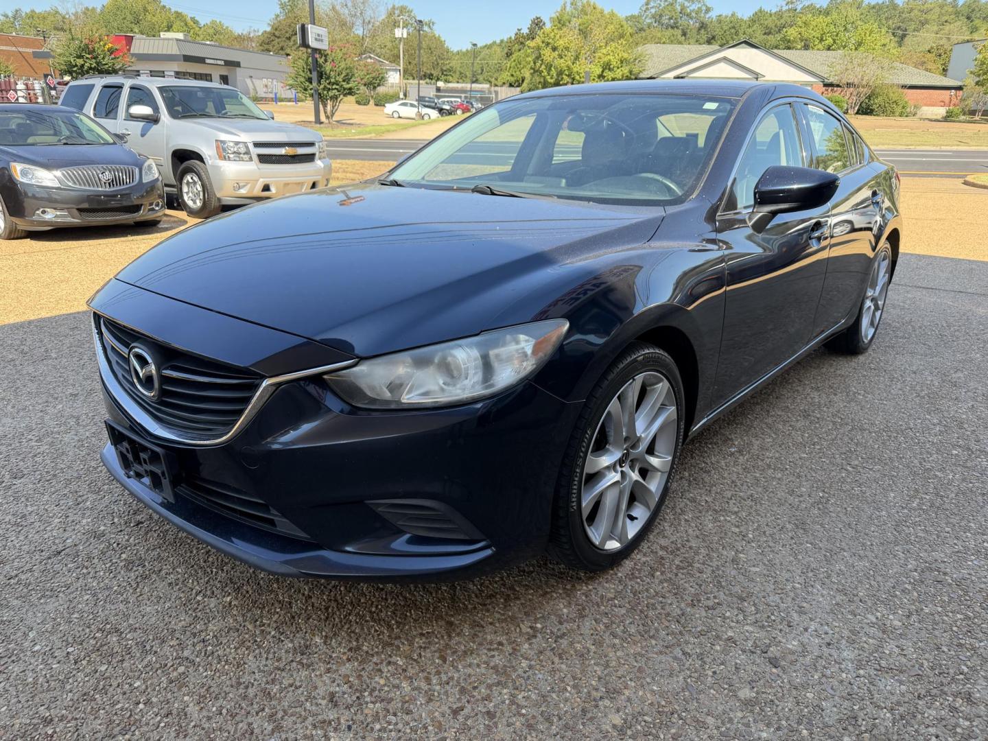 2016 BLUE MAZDA MAZDA6 TOURING (JM1GJ1V57G1) , located at 922 W. Beacon St., Philadelphia, MS, 39350, (601) 650-3675, 32.770447, -89.127151 - Photo#2