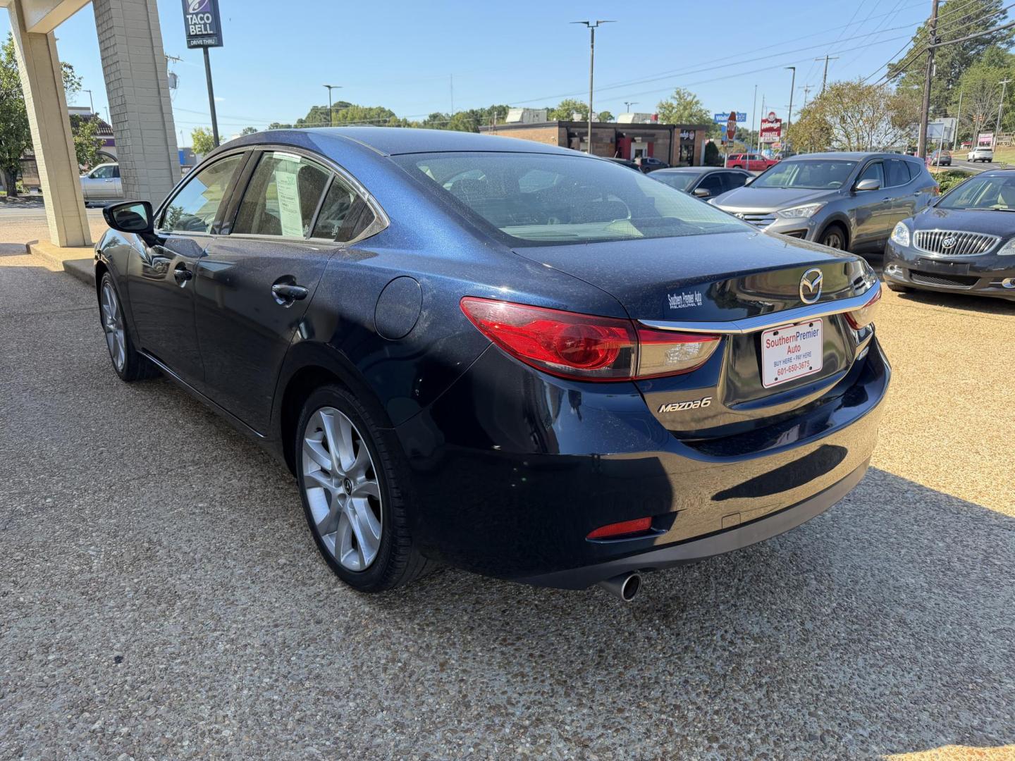 2016 BLUE MAZDA MAZDA6 TOURING (JM1GJ1V57G1) , located at 922 W. Beacon St., Philadelphia, MS, 39350, (601) 650-3675, 32.770447, -89.127151 - Photo#3