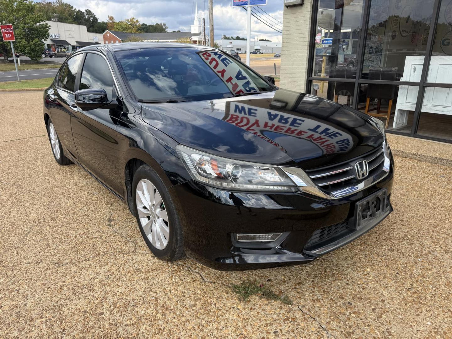 2013 BLACK HONDA ACCORD EX (1HGCR2F71DA) , located at 922 W. Beacon St., Philadelphia, MS, 39350, (601) 650-3675, 32.770447, -89.127151 - Photo#0