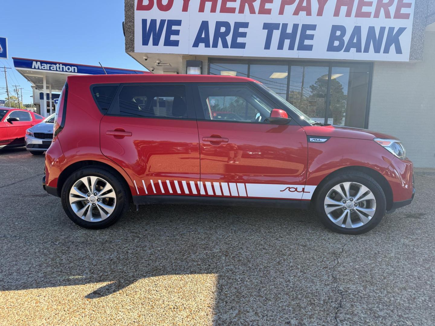 2016 RED KIA SOUL + (PLUS) (KNDJP3A59G7) , located at 922 W. Beacon St., Philadelphia, MS, 39350, (601) 650-3675, 32.770447, -89.127151 - Photo#4