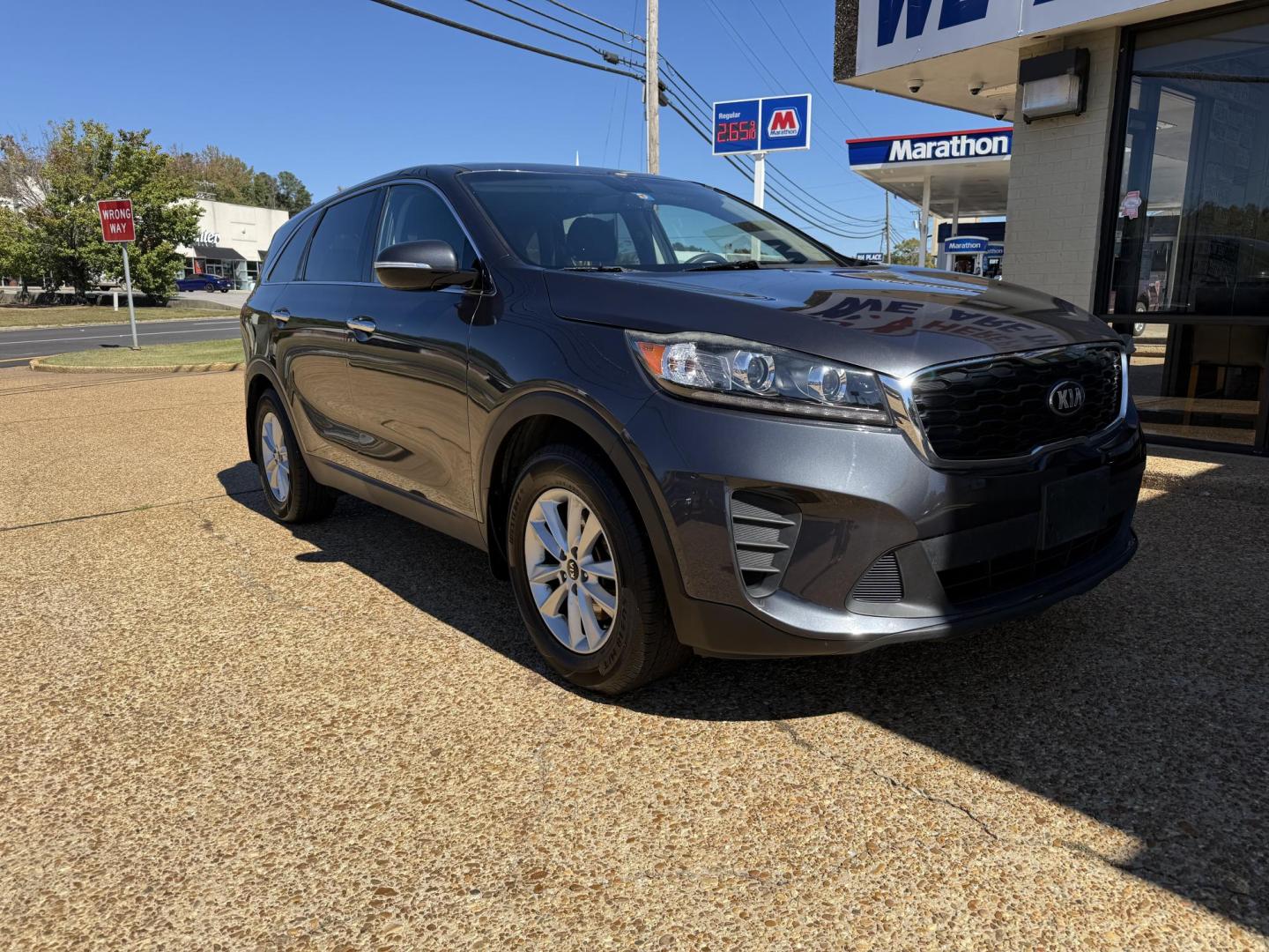 2019 GRAY KIA SORENTO LX (5XYPG4A38KG) , located at 922 W. Beacon St., Philadelphia, MS, 39350, (601) 650-3675, 32.770447, -89.127151 - Photo#0