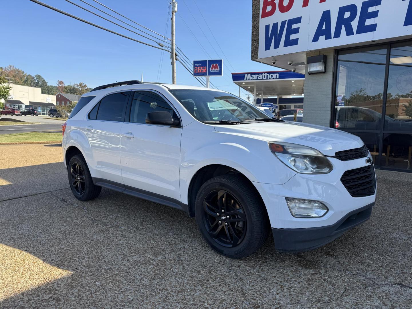 2017 WHITE CHEVROLET EQUINOX LT (2GNALCEK2H1) , located at 922 W. Beacon St., Philadelphia, MS, 39350, (601) 650-3675, 32.770447, -89.127151 - Photo#1