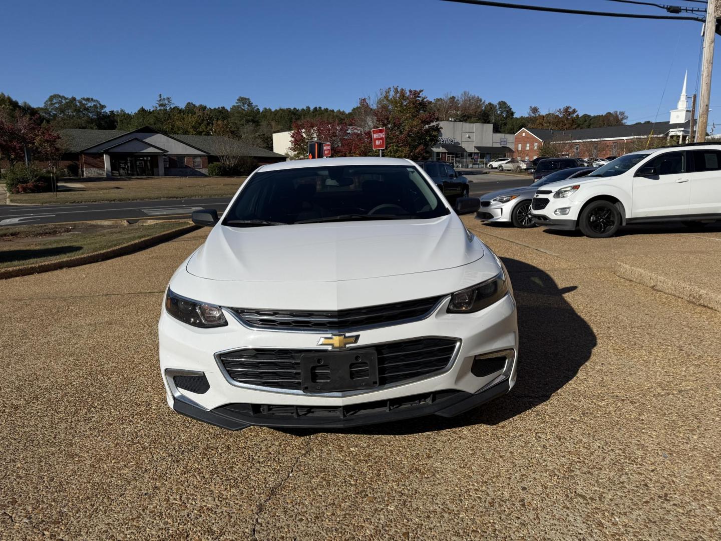 2018 WHITE CHEVROLET MALIBU LS (1LS) (1G1ZB5STXJF) , located at 922 W. Beacon St., Philadelphia, MS, 39350, (601) 650-3675, 32.770447, -89.127151 - Photo#1