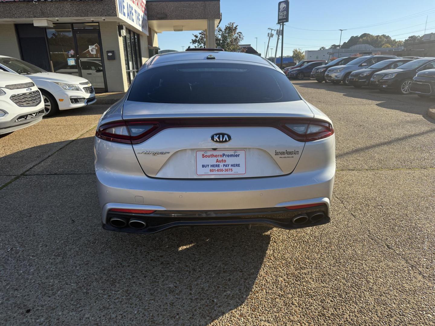 2018 GRAY KIA STINGER PREMIUM (KNAE25LA8J6) , located at 922 W. Beacon St., Philadelphia, MS, 39350, (601) 650-3675, 32.770447, -89.127151 - Photo#3