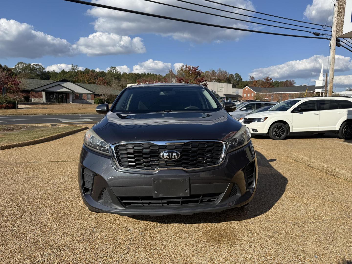 2019 GRAY KIA SORENTO LX (5XYPG4A32KG) , located at 922 W. Beacon St., Philadelphia, MS, 39350, (601) 650-3675, 32.770447, -89.127151 - Photo#1