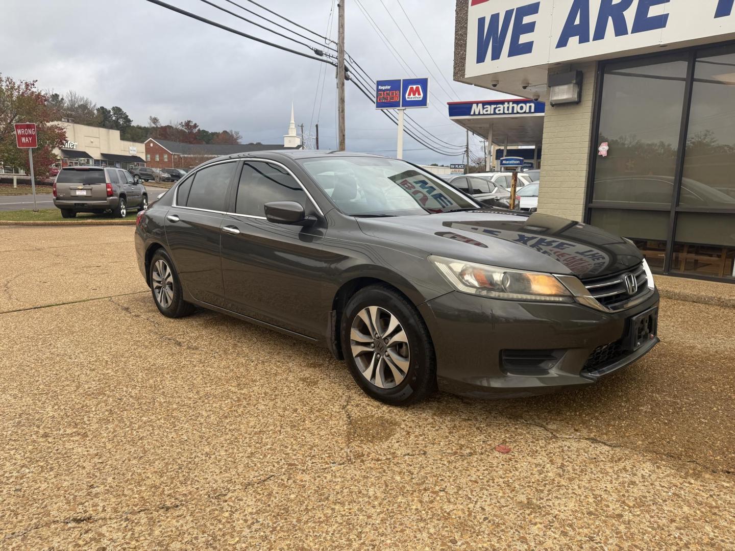 2013 GRAY HONDA ACCORD LX (1HGCR2F35DA) , located at 922 W. Beacon St., Philadelphia, MS, 39350, (601) 650-3675, 32.770447, -89.127151 - Photo#0
