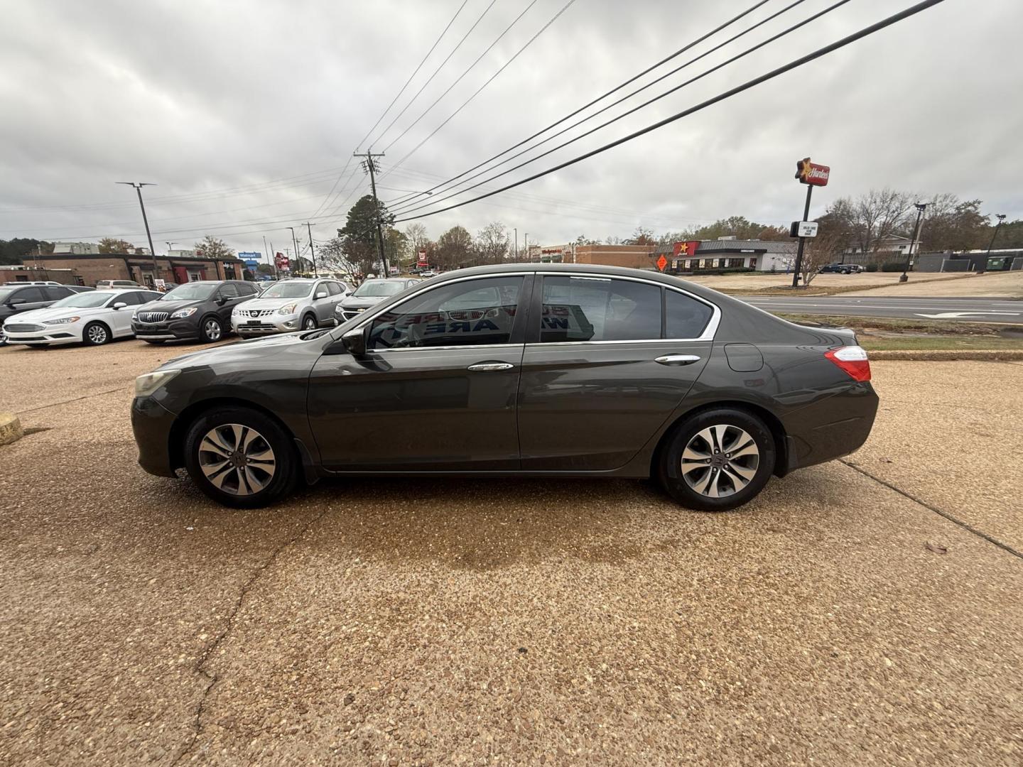 2013 GRAY HONDA ACCORD LX (1HGCR2F35DA) , located at 922 W. Beacon St., Philadelphia, MS, 39350, (601) 650-3675, 32.770447, -89.127151 - Photo#3