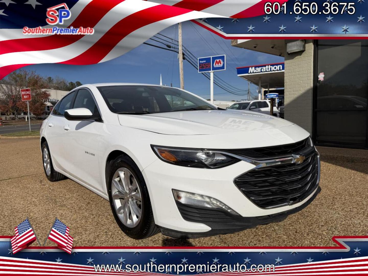 2021 WHITE CHEVROLET MALIBU LT (1G1ZD5ST6MF) , located at 922 W. Beacon St., Philadelphia, MS, 39350, (601) 650-3675, 32.770447, -89.127151 - Photo#0