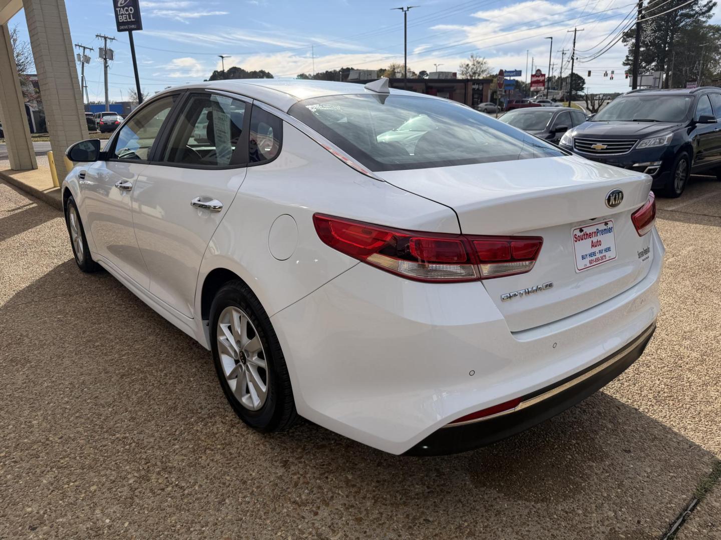 2016 WHITE KIA OPTIMA LX (5XXGT4L32GG) , located at 922 W. Beacon St., Philadelphia, MS, 39350, (601) 650-3675, 32.770447, -89.127151 - Photo#3
