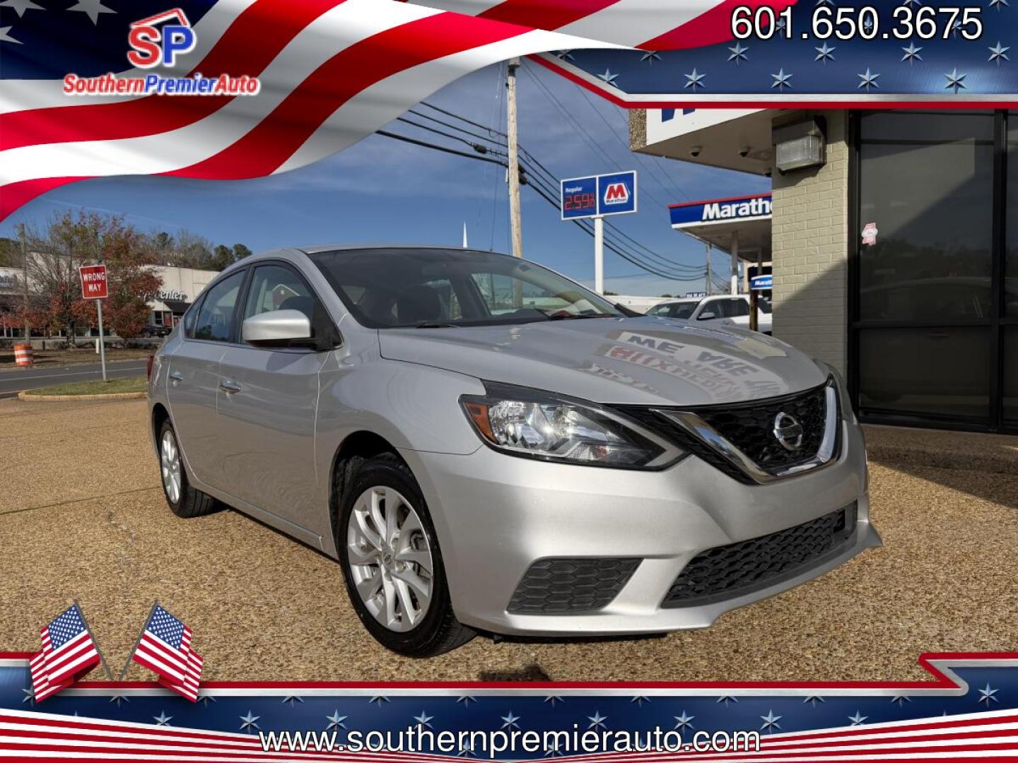 2019 SILVER NISSAN SENTRA SV (3N1AB7AP4KL) , located at 922 W. Beacon St., Philadelphia, MS, 39350, (601) 650-3675, 32.770447, -89.127151 - Photo#0