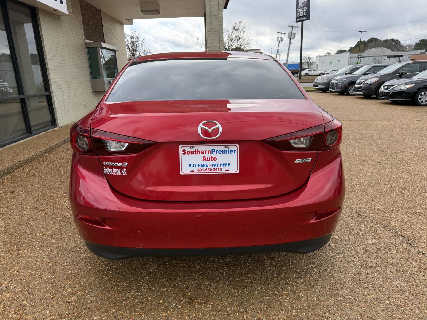 2016 RED MAZDA MAZDA3 I SPORT W/SKY (JM1BM1U73G1) , located at 922 W. Beacon St., Philadelphia, MS, 39350, (601) 650-3675, 32.770447, -89.127151 - Photo#4