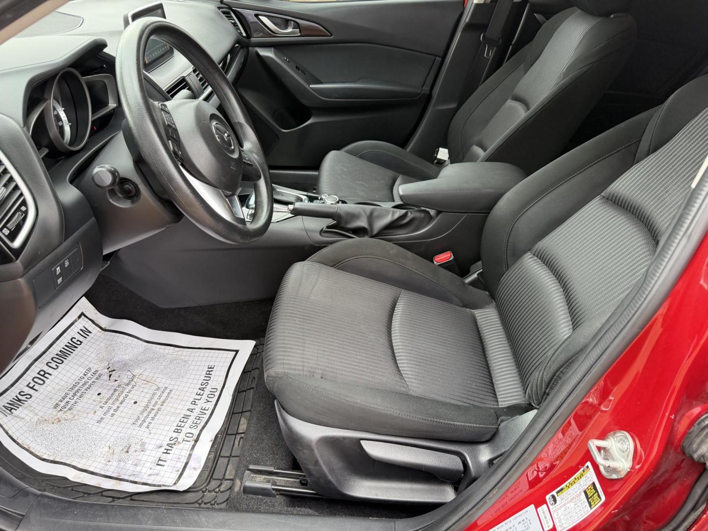 2016 RED MAZDA MAZDA3 I SPORT W/SKY (JM1BM1U73G1) , located at 922 W. Beacon St., Philadelphia, MS, 39350, (601) 650-3675, 32.770447, -89.127151 - Photo#9