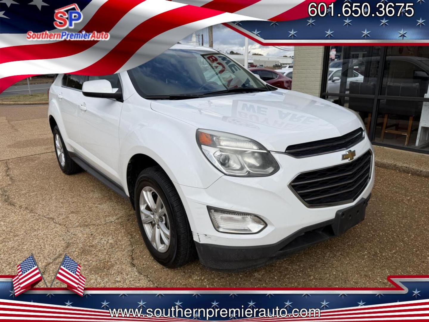 2017 WHITE CHEVROLET EQUINOX LT (2GNALCEK3H1) , located at 922 W. Beacon St., Philadelphia, MS, 39350, (601) 650-3675, 32.770447, -89.127151 - Photo#0