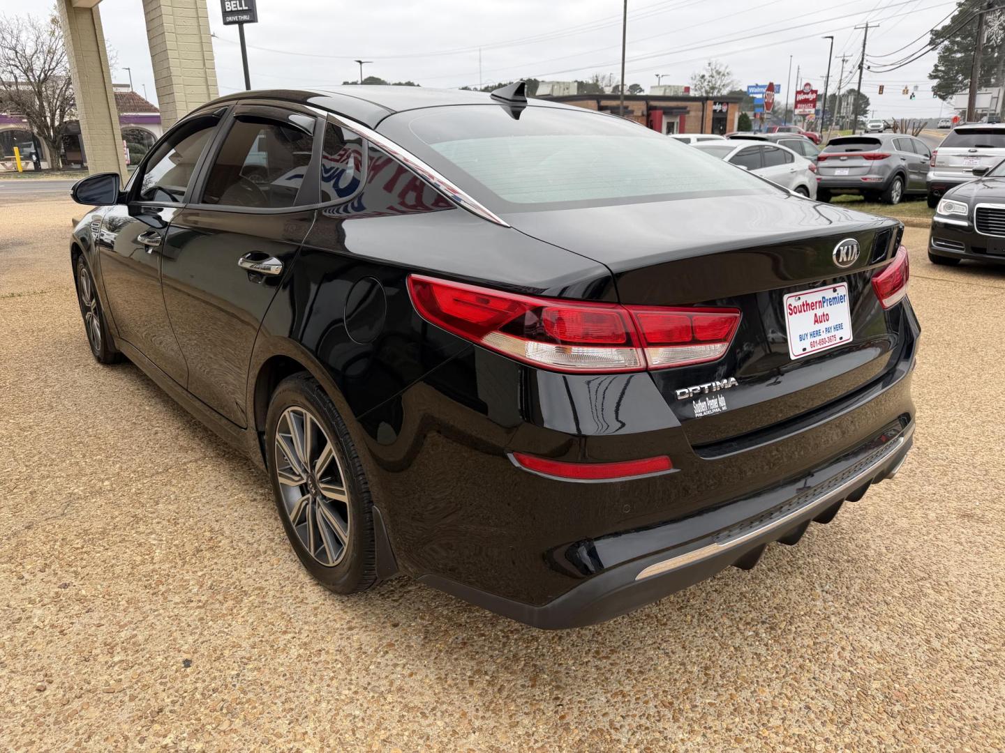 2019 BLACK KIA OPTIMA LX (5XXGT4L34KG) , located at 922 W. Beacon St., Philadelphia, MS, 39350, (601) 650-3675, 32.770447, -89.127151 - Photo#3