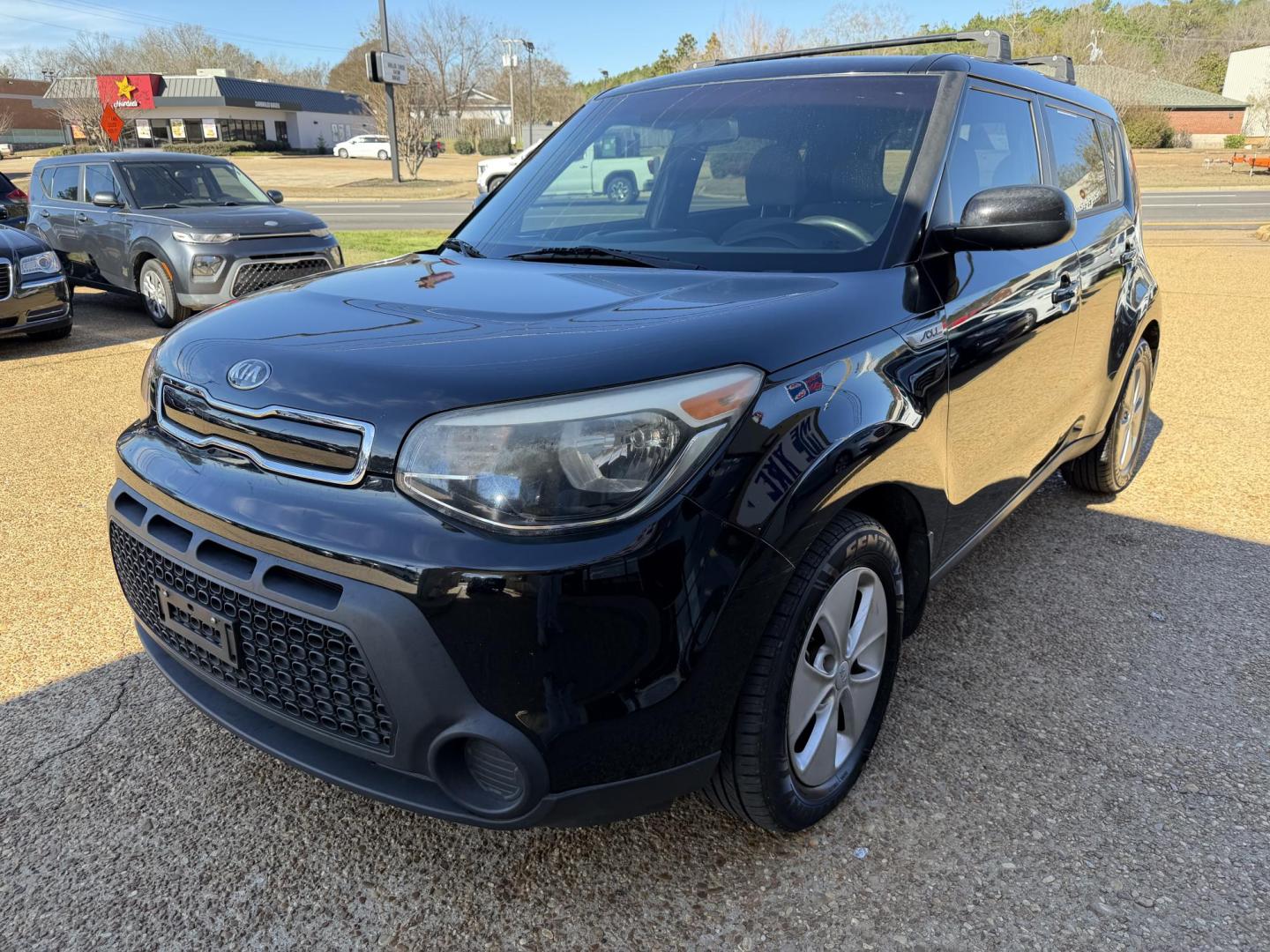 2015 BLACK KIA SOUL + (PLUS) (KNDJP3A58F7) , located at 922 W. Beacon St., Philadelphia, MS, 39350, (601) 650-3675, 32.770447, -89.127151 - Photo#2