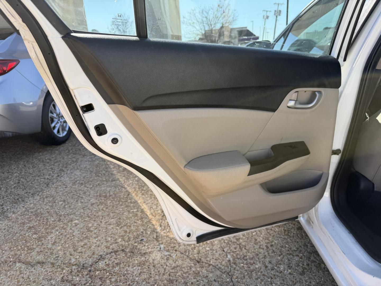 2015 WHITE HONDA CIVIC LX (2HGFB2F51FH) , located at 922 W. Beacon St., Philadelphia, MS, 39350, (601) 650-3675, 32.770447, -89.127151 - Photo#12