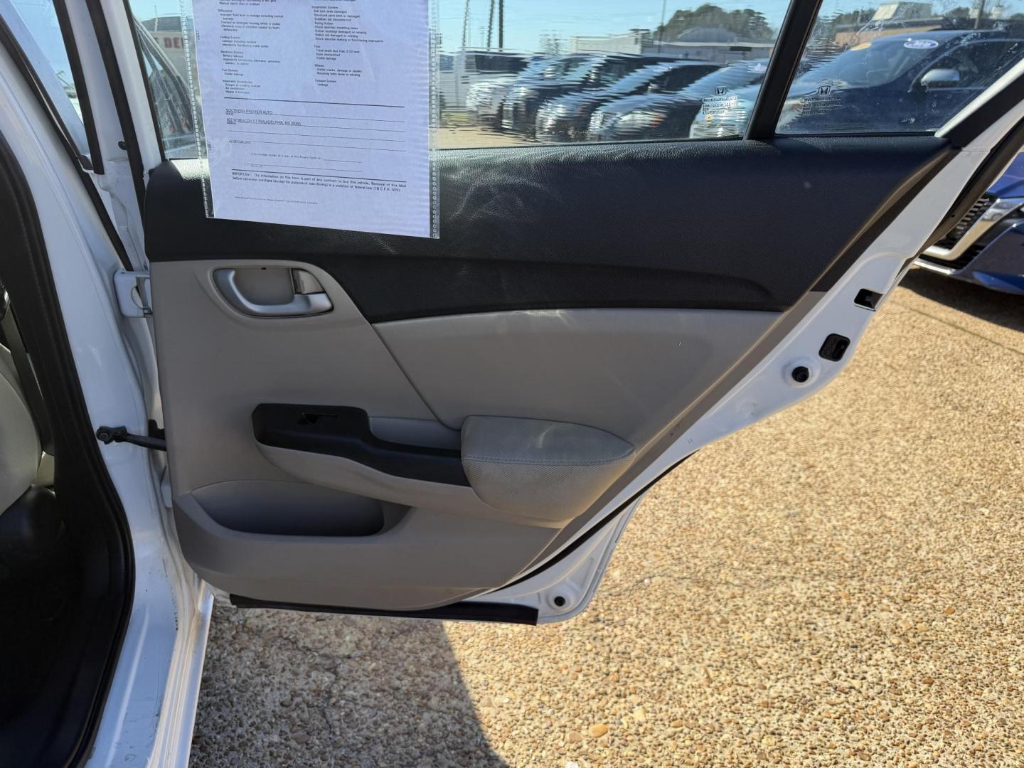 2015 WHITE HONDA CIVIC LX (2HGFB2F51FH) , located at 922 W. Beacon St., Philadelphia, MS, 39350, (601) 650-3675, 32.770447, -89.127151 - Photo#15