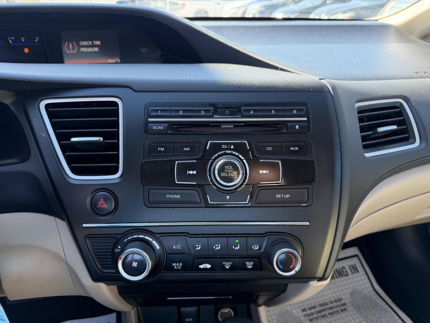 2015 WHITE HONDA CIVIC LX (2HGFB2F51FH) , located at 922 W. Beacon St., Philadelphia, MS, 39350, (601) 650-3675, 32.770447, -89.127151 - Photo#17