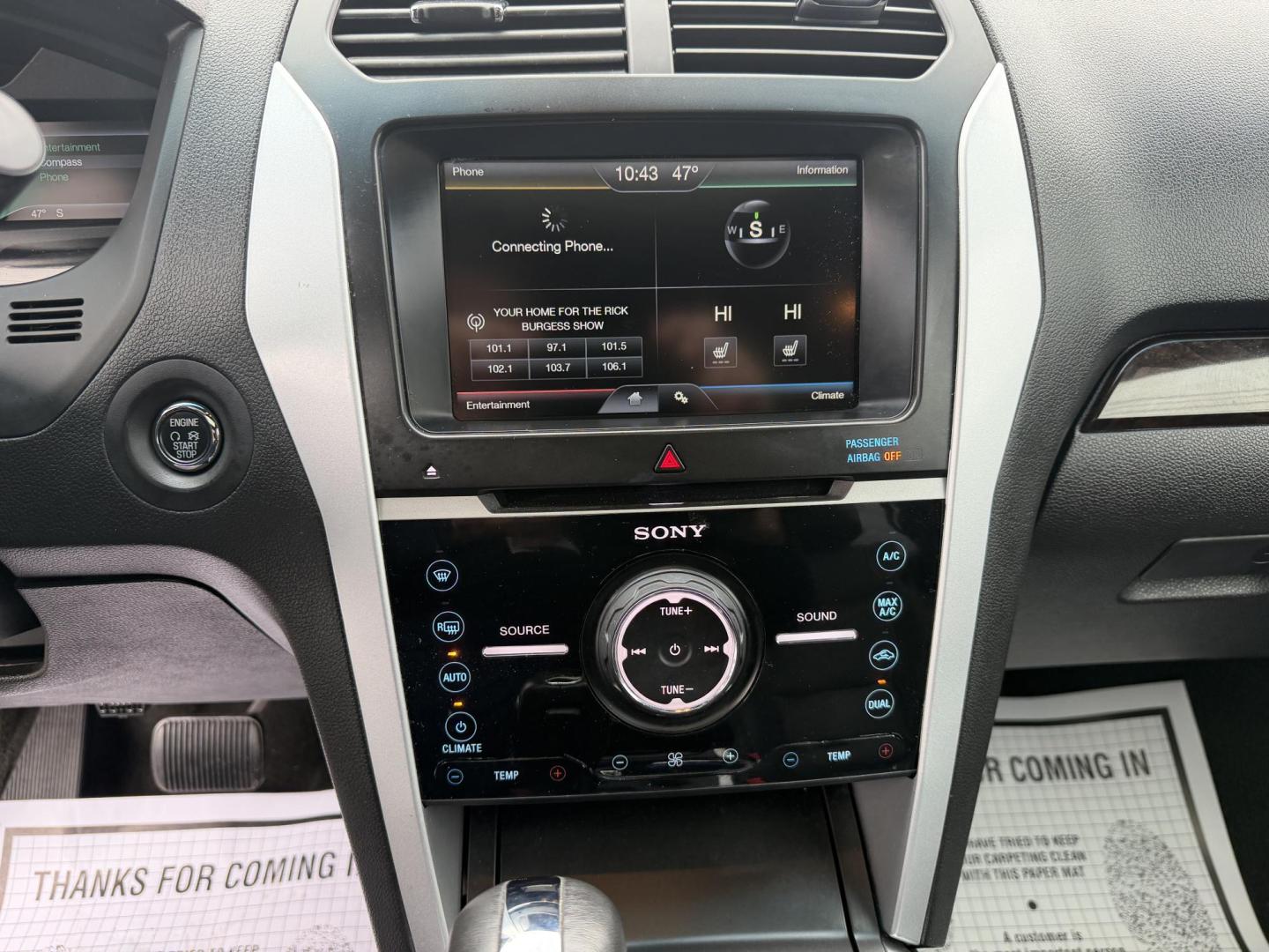 2015 BLACK FORD EXPLORER LIMITED (1FM5K7F86FG) , located at 922 W. Beacon St., Philadelphia, MS, 39350, (601) 650-3675, 32.770447, -89.127151 - Photo#17