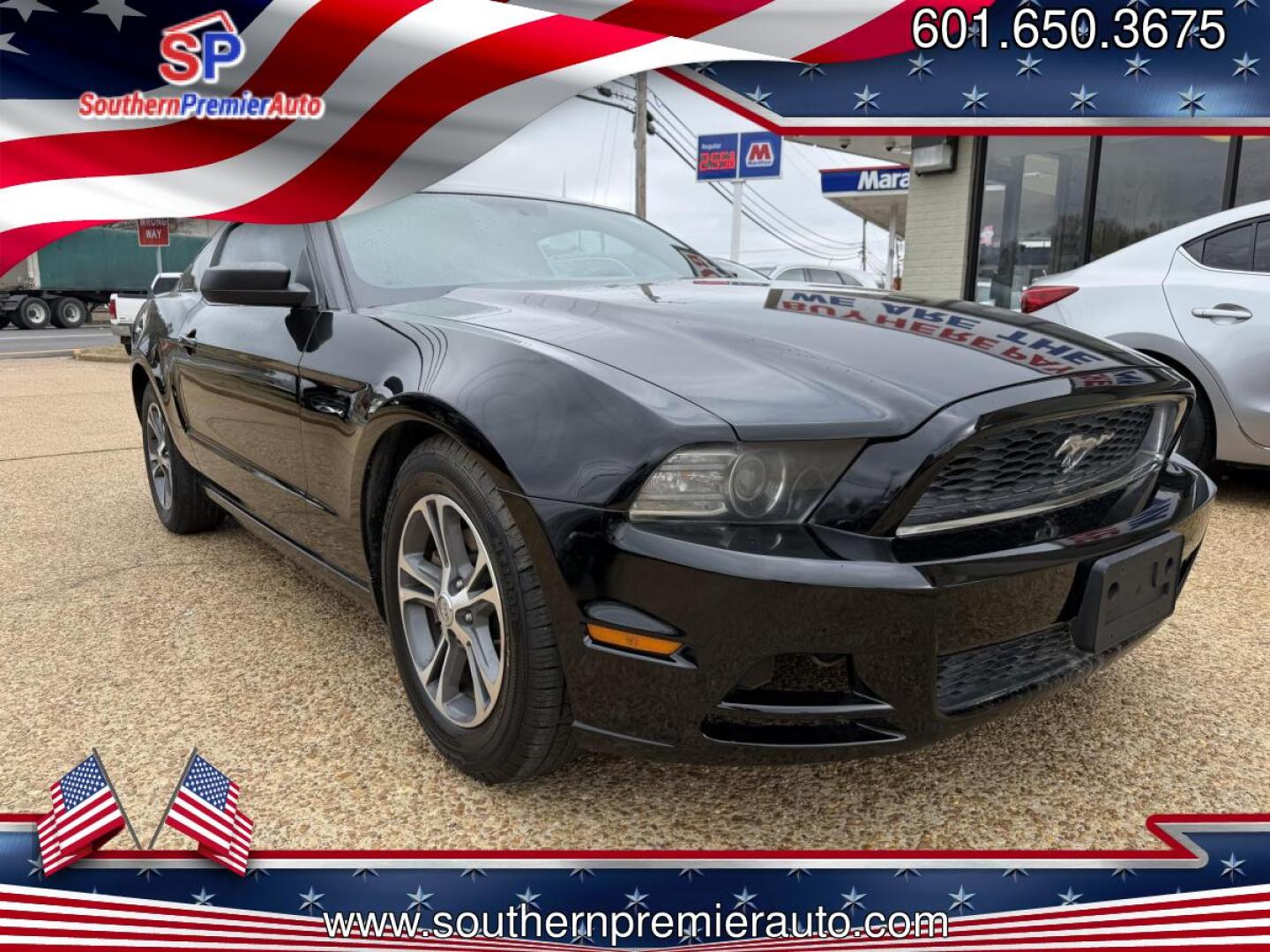 2014 BLACK FORD MUSTANG (1ZVBP8AM8E5) , located at 922 W. Beacon St., Philadelphia, MS, 39350, (601) 650-3675, 32.770447, -89.127151 - Photo#0