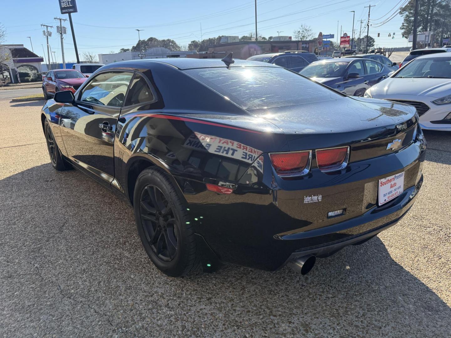 2013 BLACK CHEVROLET CAMARO 1LT (2G1FF1E38D9) , located at 922 W. Beacon St., Philadelphia, MS, 39350, (601) 650-3675, 32.770447, -89.127151 - Photo#3