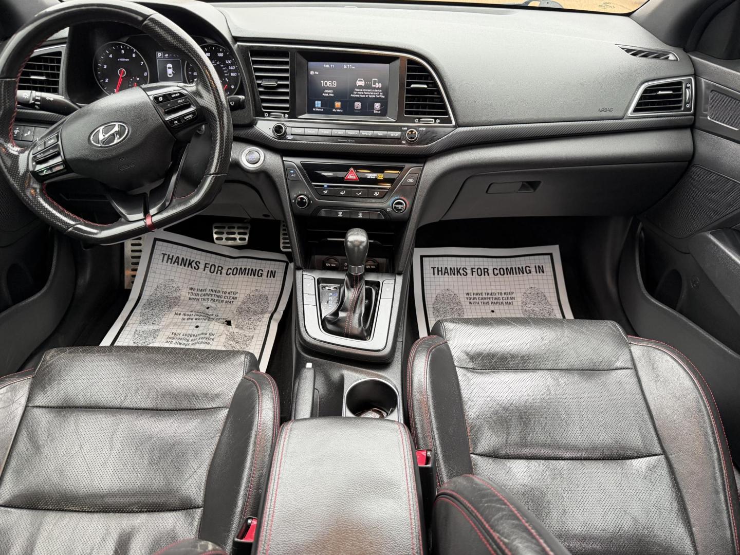 2018 BLACK HYUNDAI ELANTRA SPORT (KMHD04LB2JU) , located at 922 W. Beacon St., Philadelphia, MS, 39350, (601) 650-3675, 32.770447, -89.127151 - Photo#16