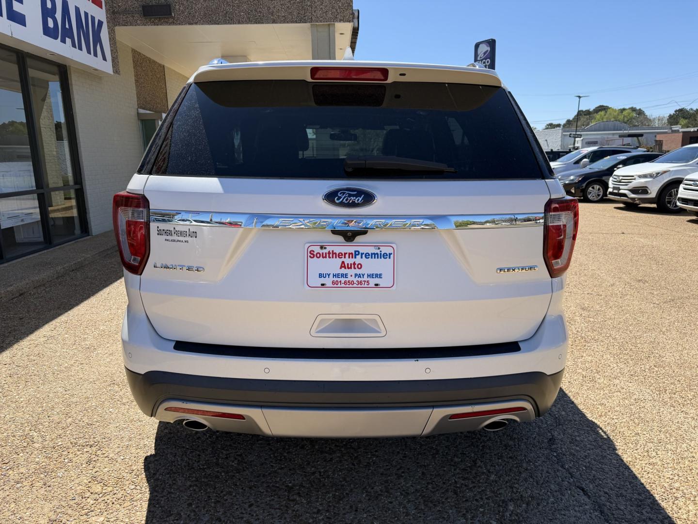 2016 WHITE FORD EXPLORER LIMITED (1FM5K7F87GG) , located at 922 W. Beacon St., Philadelphia, MS, 39350, (601) 650-3675, 32.770447, -89.127151 - Photo#4